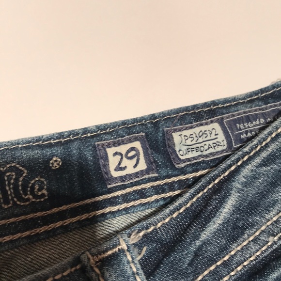 Miss me cuffed capri 29 bling gems jeans - Picture 10 of 12